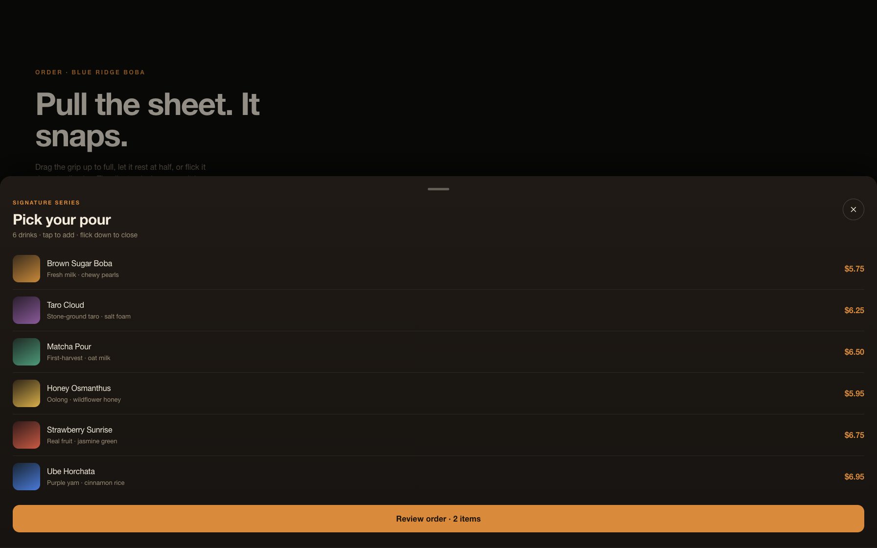 Bottom Sheet Drag preview