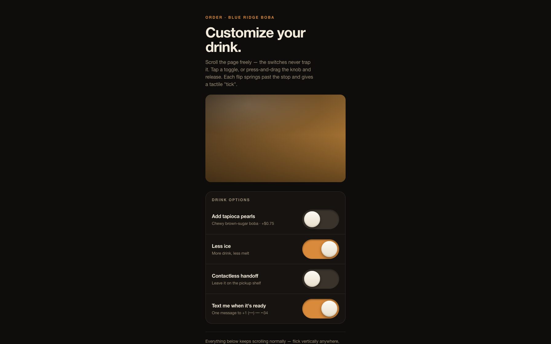 Haptic Toggle preview