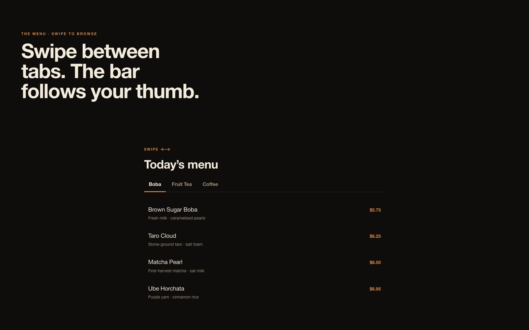Swipe Tabs preview